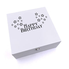 ukgiftstoreonline Personalised Any Age Happy Birthday Star Design Keepsake Wooden Box