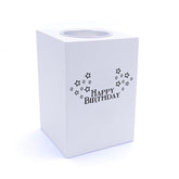 Personalised Any Age Happy Birthday Star Design Tea Light Holder
