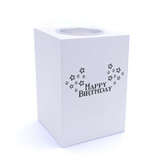 Personalised Any Age Happy Birthday Star Design Tea Light Holder