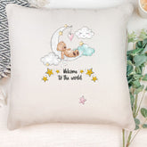 Personalised Baby Cushion Gift Welcome to the world