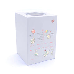Personalised Baby Girl Elephants Design Tea Light Holder