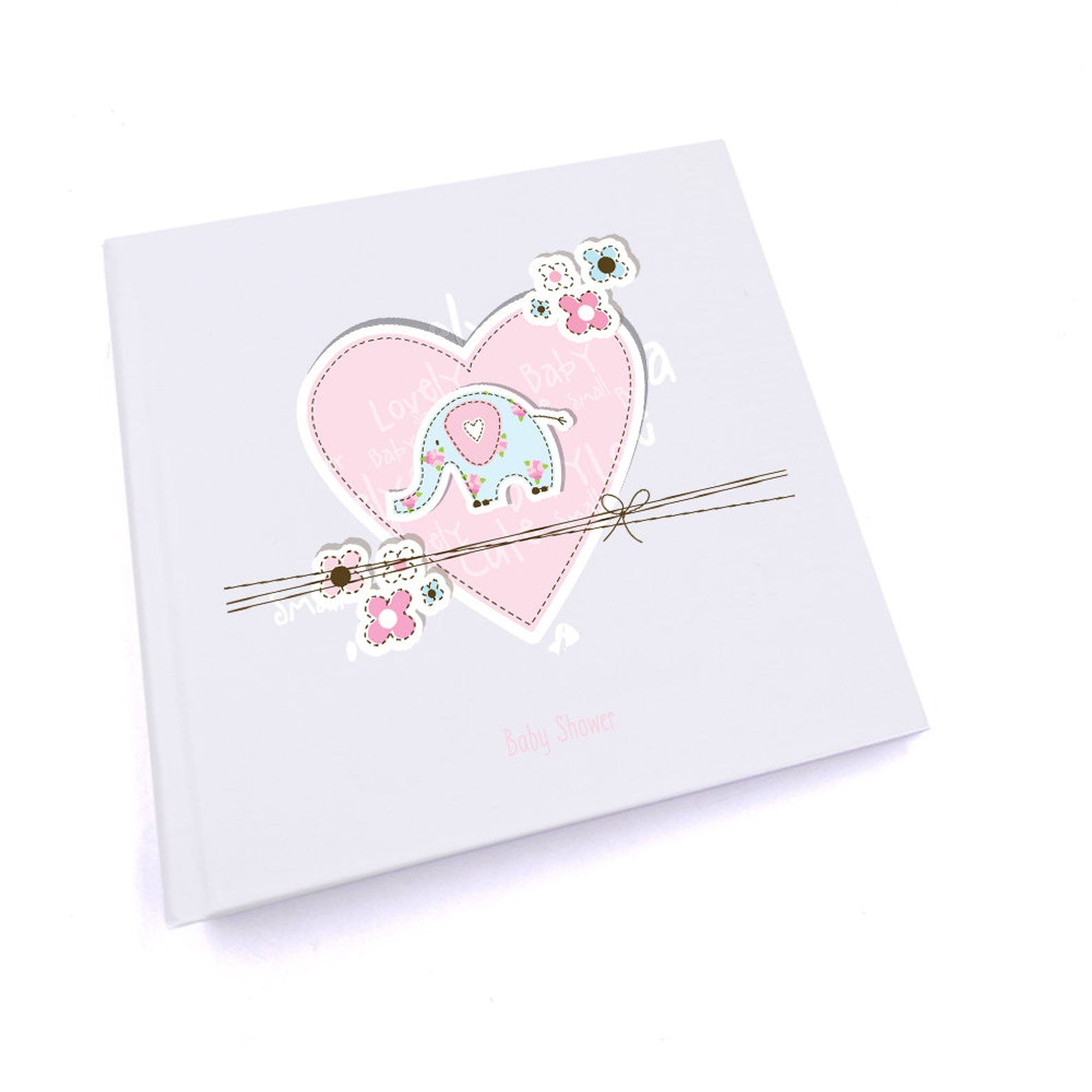 Personalised Baby Shower Heart Design Photo Album Baby Photo Album ukgiftstoreonline