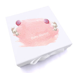 ukgiftstoreonline Personalised Baby Shower Rabbit Design Keepsake Memory Box