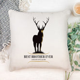 Personalised Best Brother Ever Stag Cushion Gift
