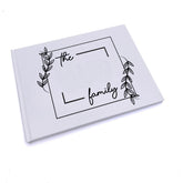 Personalised Family Name Leaf Design Guest Book