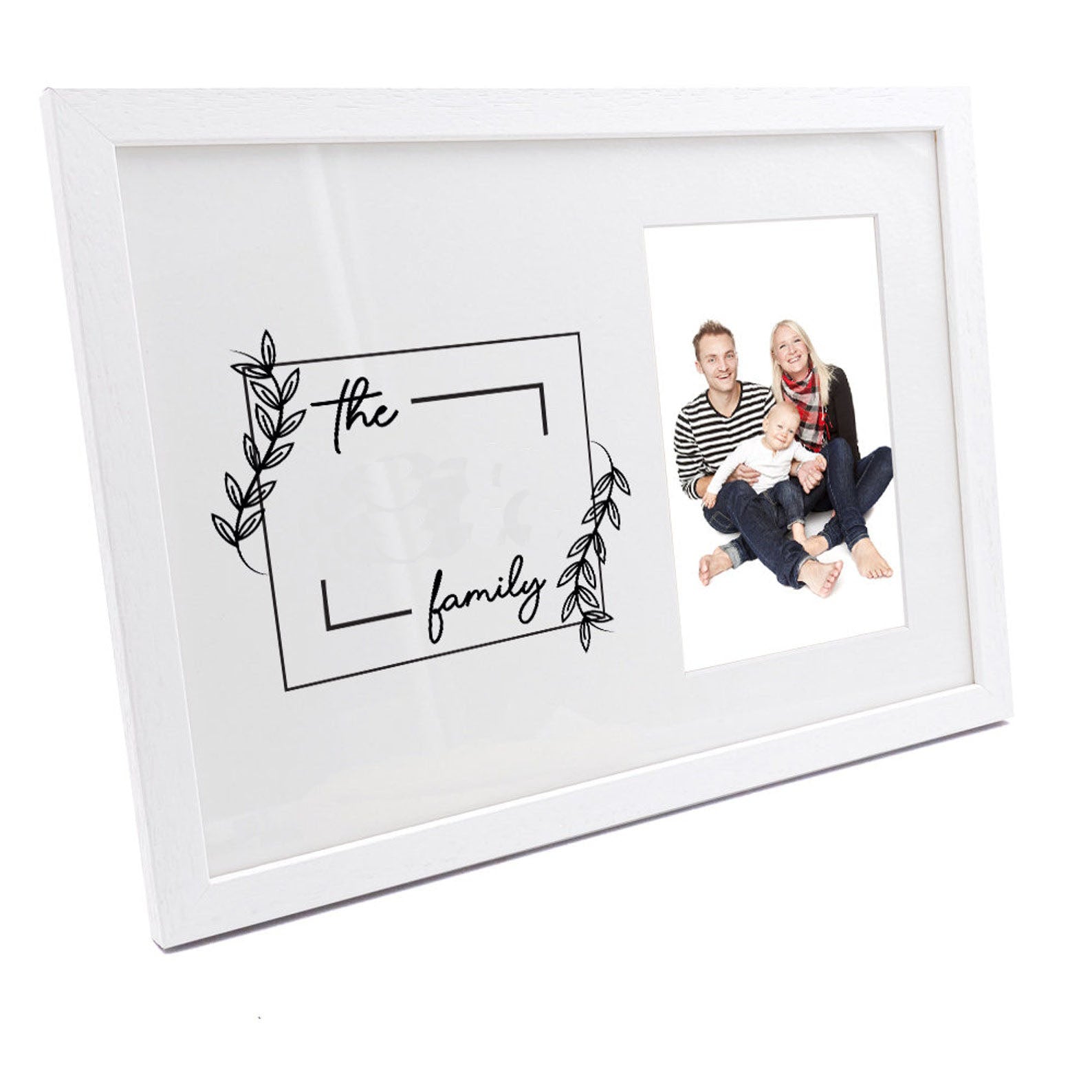 Personalised Family Name Leaf Design Photo Frame Family Photo frame ukgiftstoreonline