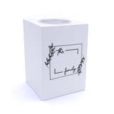 Personalised Family Name Leaf Design Tea Light Holder