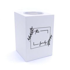 Personalised Family Name Leaf Design Tea Light Holder