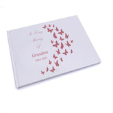 Personalised Grandma In Loving Memory Butterflies Guest Book