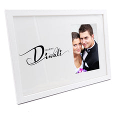 Personalised Happy Diwali Script Style Font Photo Frame Photo Frame ukgiftstoreonline