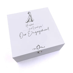 ukgiftstoreonline Personalised He Asked I Said Yes Our Engagement Keepsake Wooden Box
