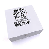 ukgiftstoreonline Personalised Luxury You left paw prints on my hearts Keepsake Wooden Box