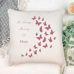 Personalised Mum In Loving Memory Butterflies Design Cushion Gift Personalised Cushion Gifts ukgiftstoreonline