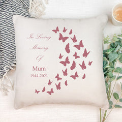 Personalised Mum In Loving Memory Butterflies Design Cushion Gift Personalised Cushion Gifts ukgiftstoreonline