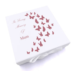 ukgiftstoreonline Personalised Mum In Loving Memory Butterflies Design Keepsake Memory Box