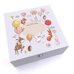 ukgiftstoreonline Personalised My First Year Birthday Keepsake Wooden Box