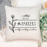 Personalised Our Story Our Life Family Sentiment Cushion Gift