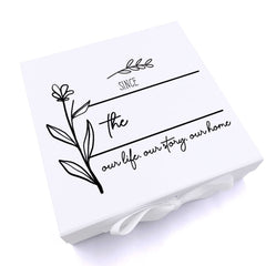 Personalised Our Story Our Life Family Sentiment Keepsake Memory Box.