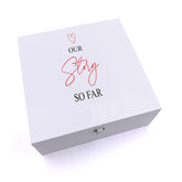 ukgiftstoreonline Personalised Our Story So Far Wedding Anniversary Keepsake Wooden Box