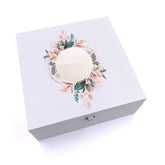 ukgiftstoreonline Personalised Wedding Wreath Design Keepsake Wooden Box