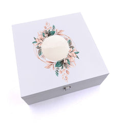 ukgiftstoreonline Personalised Wedding Wreath Design Keepsake Wooden Box