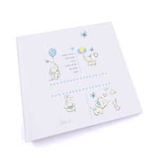 Personalised Baby Boy Elephants Design Photo Album