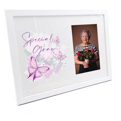 Personalised Special Gran Pink and Purple Butterfly Gift Photo Frame