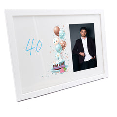 Personalised 40th Birthday Gifts for him Photo Frame