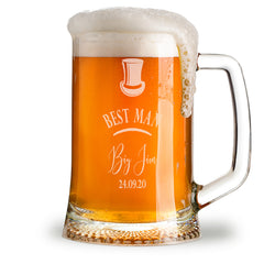 Personalised Wedding Beer Tankard Gift Best Man, Usher, Groomsman, Father Of the Groom, Father Of The Bride