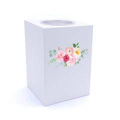 Personalised Pink Flower Wedding Tea Light Holder