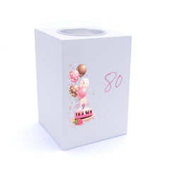 Personalised 80th Birthday Gifts For Her Tea Light Holder