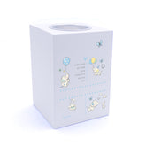 Personalised Baby Boy Elephants Design Tea Light Holder