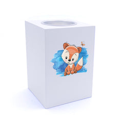 Personalised Baby Boy Cute Fox Design Tea Light Holder