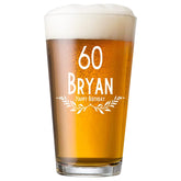 Personalised Engraved Any Age Beer Perfect Pint Glass Gift 18th, 21st, 30th, 40th, 50th, 60th
