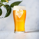 Best Dad Sentiment Personalised Engraved Beer Glass