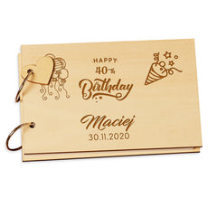 Personalised 40th Birthday Scrap Book Photo Album Keepsake Book
