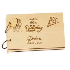 Personalised 60th Birthday Scrap Book Photo Album Keepsake Book