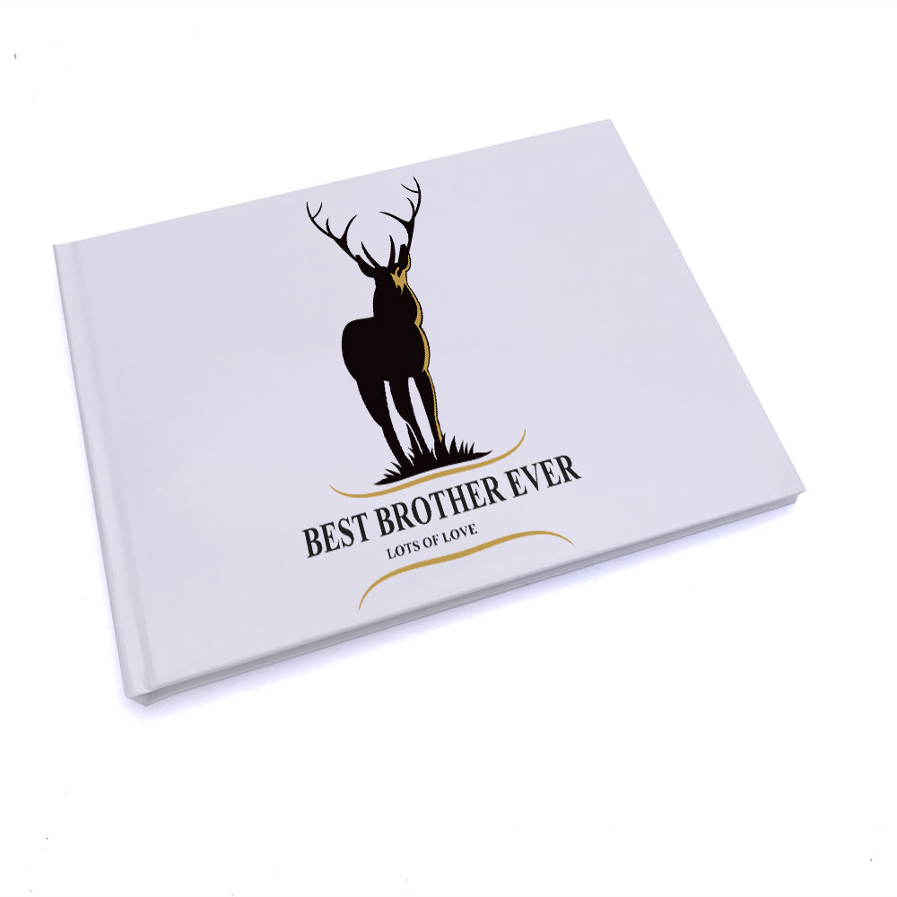 Personalised Best Brother Ever Stag Guest Book Guest Book ukgiftstoreonline