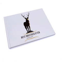 Personalised Best Brother Ever Stag Guest Book Guest Book ukgiftstoreonline