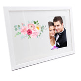 Personalised Pink Flower Wedding Photo Frame