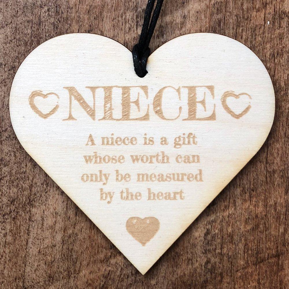 A Niece Is A Gift Hanging Heart Plaque Gift - ukgiftstoreonline