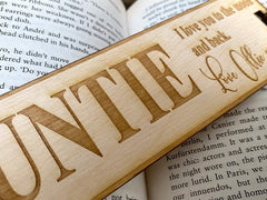Auntie Gift Personalised Wooden Engraved Bookmark - ukgiftstoreonline