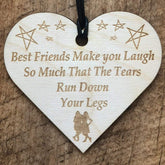 Best friends make you laugh Wooden Plaque Gift - ukgiftstoreonline