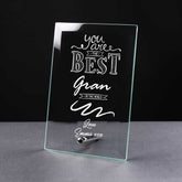 Best Gran Gift Sentiment Personalised Engraved Glass Plaque Personalised Crystal Glass ukgiftstoreonline