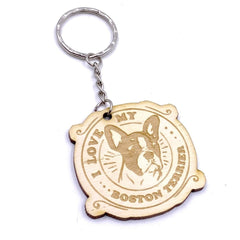 Boston Terrier Dog keyring or Bag Charm Gift - ukgiftstoreonline