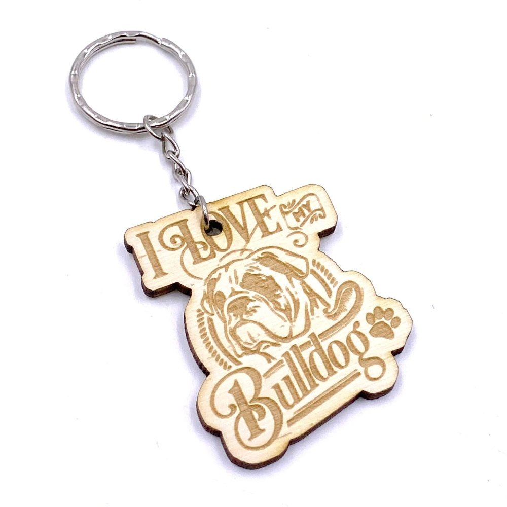 Bulldog keyring or Bag Charm Gift - ukgiftstoreonline