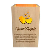 Daughter Remembrance Memorial Sentiment LED Tealight Holder Keepsake - ukgiftstoreonline