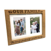 Family Sentiment Double Wooden Photo Frame Gift - ukgiftstoreonline