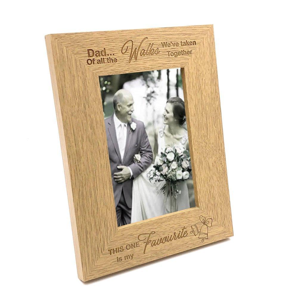 Father Of The Bride Gift Favourite Walk Wooden Photo Frame wedding photo frame ukgiftstoreonline 4 x 6 Inch
