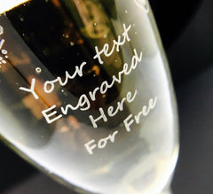 Friends Are Family Personalised Engraved Champagne Prosecco Glass Flute - ukgiftstoreonline